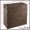 Casafield 2-Section Laundry Hamper with Removable Liner Bags, Woven Water Hyacinth Double Laundry Basket Sorter for Clothes and Towels